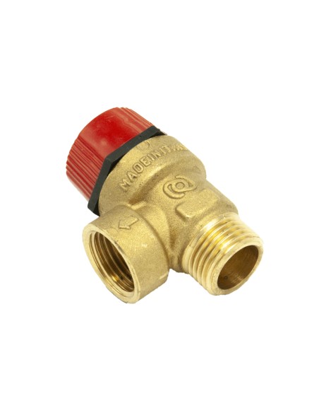 Valvula seguridad CMF-roja M-H 1/2" 3 bar s/t manometro