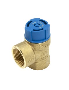 Valvula seguridad ACS-azul H-H 1/2" 3 bar s/t manometro