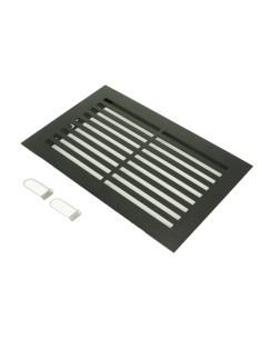 Rejilla chimenea HERGOM lineal Eco 275x178mm -Negro  6050011