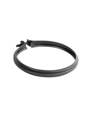 Abrazadera union chimenea EXOJO Exopellet simple vitrificado negro   80mm ABVU080