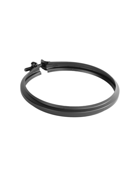Abrazadera union chimenea EXOJO Exopellet simple vitrificado negro   80mm ABVU080
