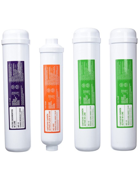 Filtros osmosis ATH Genius Compact (1 sedimentos + 3 carbon) 304389