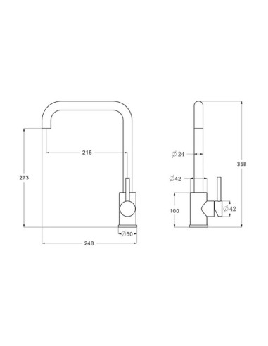 Grifo cocina - fregadero ADF Cenxi - Cromo