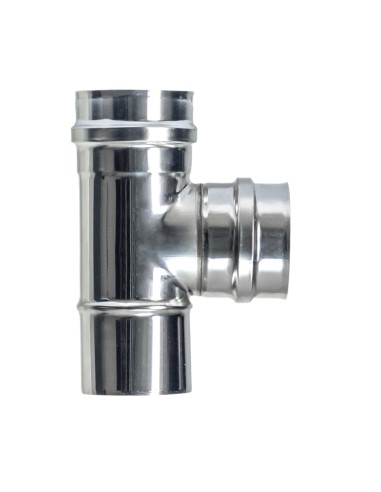 Te CHIM simple  90º 100mm AISI316L c/colector...