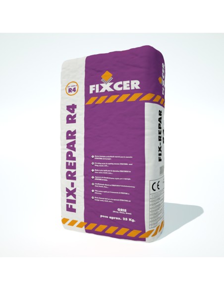 Mortero reparacion R4 FIXCER Fix-Repar R4 gris saco 25kg 17----25S1 1125