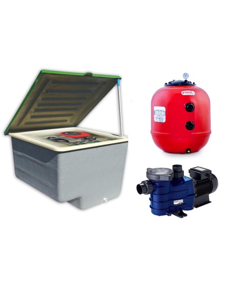 Caseta enterrada montada QP 600mm + 1.00cv mf