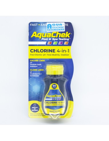 Analizador agua piscina AQUACHEK Amarillo 511242A tiras ph/cl/tac/cya