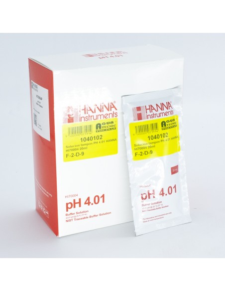 Solucion calibracion PH  4.01 HANNA sobre 20ml HI70004