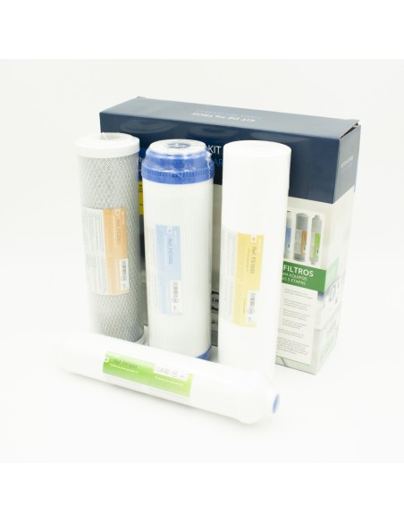 Filtros osmosis 10" OSM kit 4 filtros (1 sedimentos + 2 carbon + 1 postfiltro) KIT002