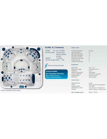 Spa GARDEN LEISURE 645/L   weekend 6 plazas