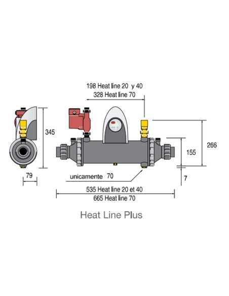 Intercambiador de calor ZODIAC Heat Line 40 Plus     W49KT40