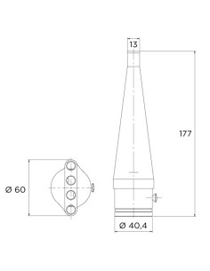 Boquilla cañon FLEXINOX Tahiti mod.C AISI316 87187011 2