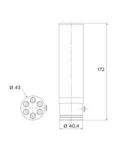 Boquilla cañon FLEXINOX Tahiti mod.D AISI316 87187013 2