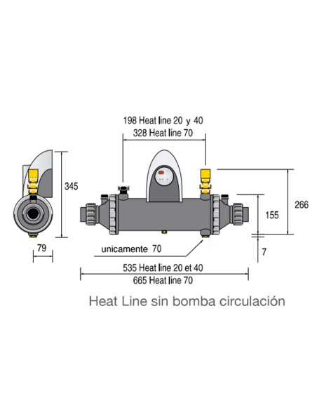 Intercambiador de calor ZODIAC Heat Line 40  s/b    W49KT40W