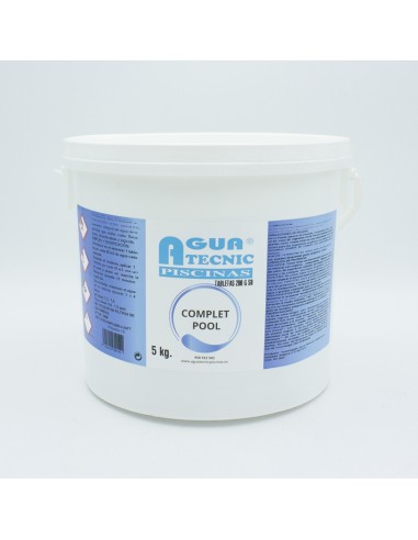 Cloro tabletas COMPLET POOL T-200gr   5kg P070003-005