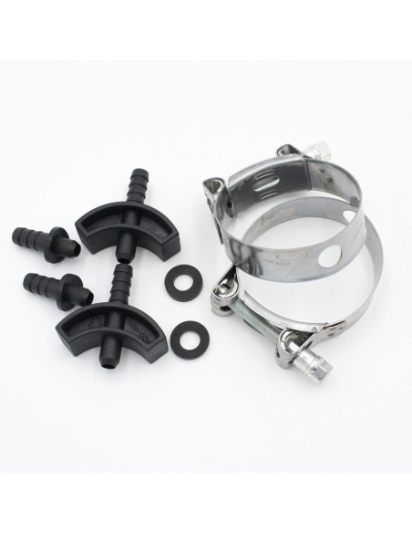 Kit sujeccion dosificador pastillas piscina ASTRAL raccord + abrazadera 4408010308