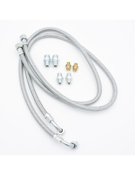 Latiguillo quemador gasoil ATP H-H 3/8"-1/4" acodado L.1000mm (kit 2 latiguillos + 6 racores) FLE02002