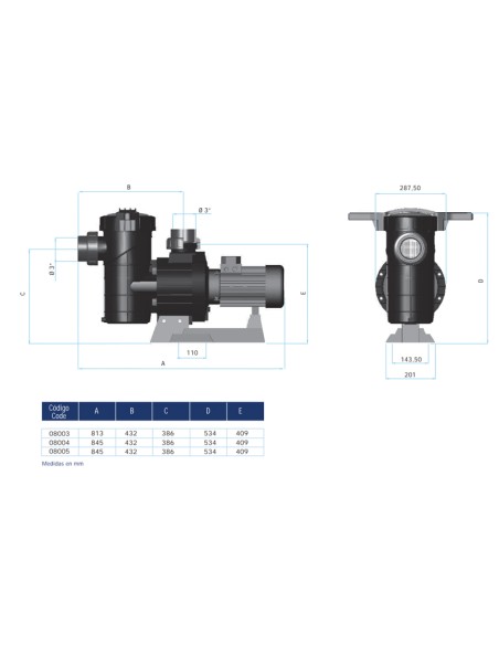 Bomba piscina ASTRAL Maxim 4.50cv tf 08004
