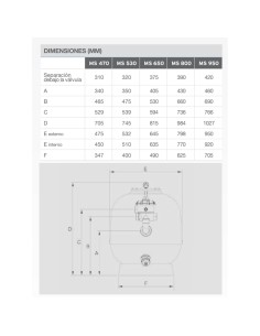Filtro piscina ZODIAC MS 650mm 15.8m3/h WF000096 2