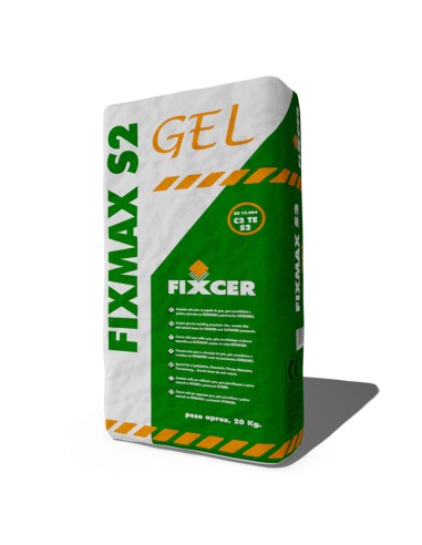 Cemento cola C2TES2 20kg FIXCER Fixmax S2 - Gris