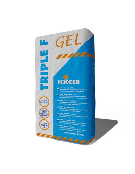 Cemento C2TES1 25kg FIXCER Triple F Gel - Blanco