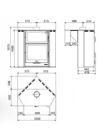 Estufa leña HERGOM Arce c/horno 2092021 rincon