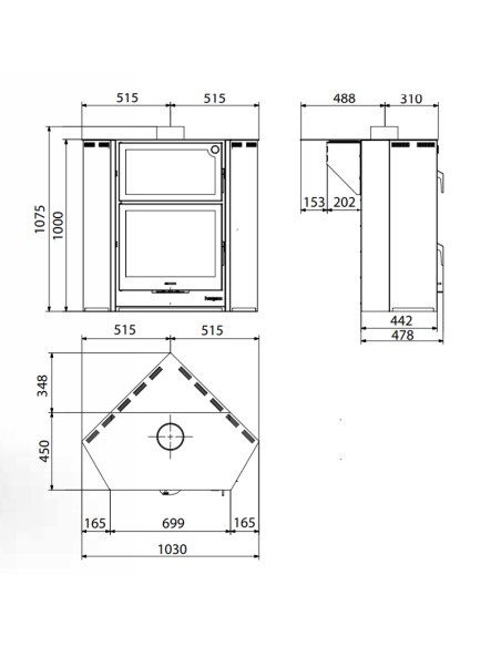 Estufa leña HERGOM Arce c/horno 2092021 rincon