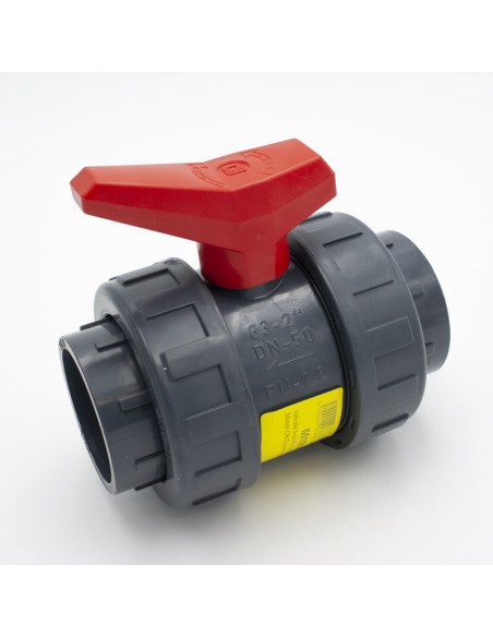 Valvula bola PVC-U H-H   63mm PN16 CH Export 1110063 (presion)