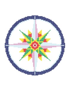 Dibujo gresite HISBALIT 2.3 Rosa de los vientos 0205