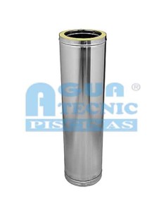 Tubo CHIM 125 mm 0.50 mt int/AISI316L ext/AISI304