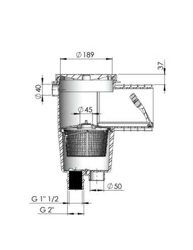 Skimmer piscina hormigon ASTRAL 15lt boca...