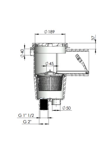 Skimmer hormigon ASTRAL tapa circular...