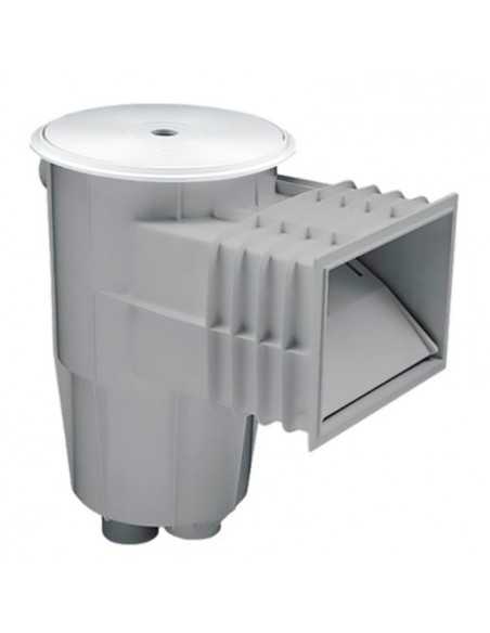 Skimmer piscina hormigon ASTRAL 15lt boca standar tapa circular 00249CL129 Gris