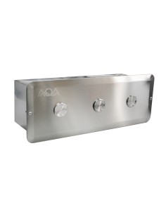 Caja pulsador AQA mod.132L caja + 3 pulsadores led AISI316L