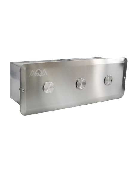 Caja pulsador piscina/spa AQA 132P caja con 3 pulsadores AISI316L 132P(3)