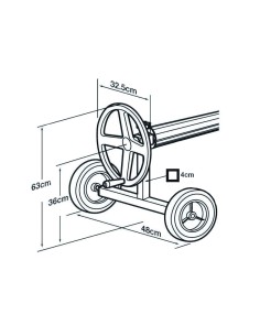 Enrollador manta termica piscina D.  80mm L.4.00-5.50mt... 2