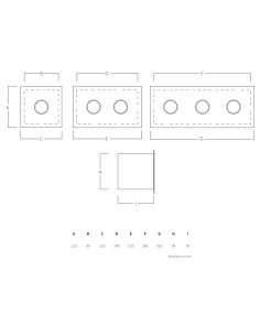 Caja pulsador AQA mod.132L caja + 3 pulsadores led AISI316L 2
