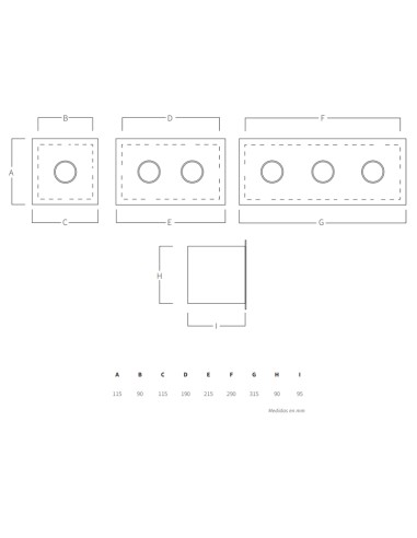 Caja pulsador AQA mod.132L caja + 2 pulsadores...