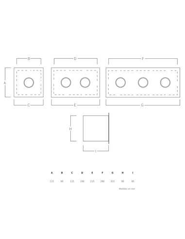 Caja pulsador piscina/spa AQA 132P caja con 2...
