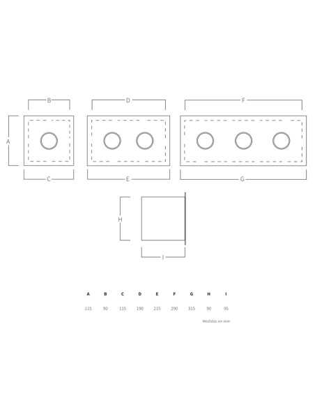 Caja pulsador piscina/spa AQA 132P caja con 2 pulsadores AISI316L 132P(2)