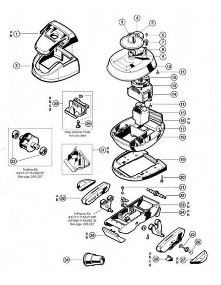 Zapatos limpiafondos HAYWARD mod.plastico Navigator/PoolVac/PoolVac V-Flex AEXV414P