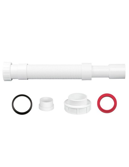 Manguera desague flexible 32/40mm H 11/4"/11/2" blanco IBIDE SFR-50