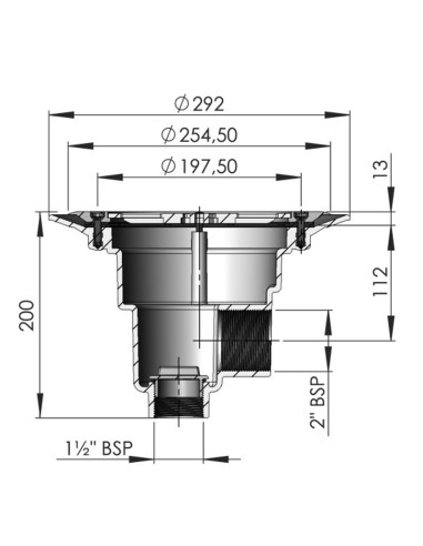 Sumidero liner ASTRAL circular 00270 - Blanco