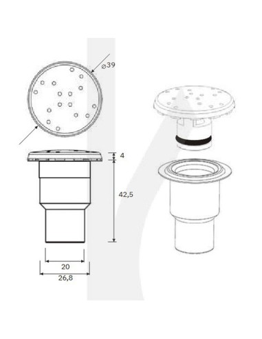 Boquilla soplante piscina/spa IRIS 32mm...