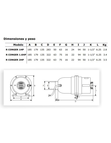 Bomba soplante aire piscina/spa BSA R Conger...