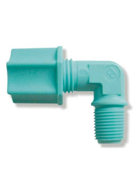 Codo TUBING mixto M-H tubo    1/8"-1/4" antiretorno