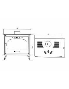 Estufa leña AJ Medina 9kw 2