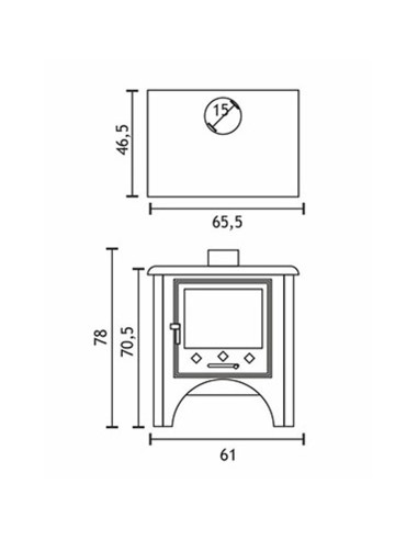 Estufa leña AJ Jaen 9.6kw