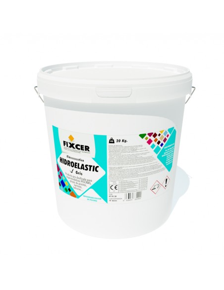 Cemento impermeable CMO2P FIXCER Hidroelastic 20kg gris (A+B) HEGR--20C1
