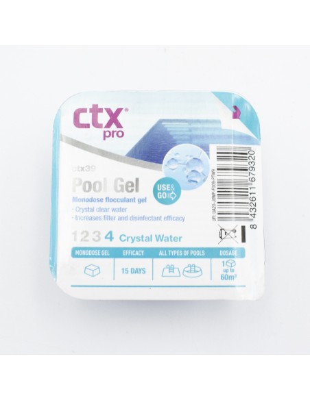 Clarificante agua piscina CTX PoolGel pastilla 90gr 61363 (CTX 39)